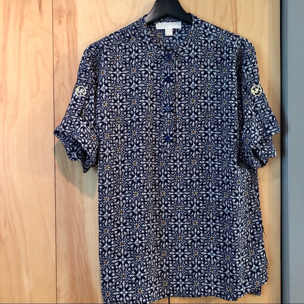 Michael Kors | Navy Blue Popover Shirt